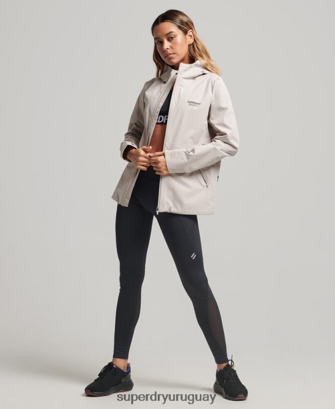 uy Superdry mujer chaqueta impermeable beige DT2N8Z3555 ropa