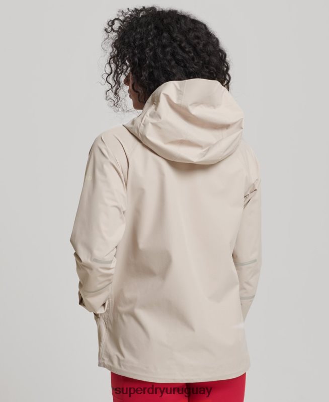 uy Superdry mujer chaqueta impermeable beige DT2N8Z5616 ropa