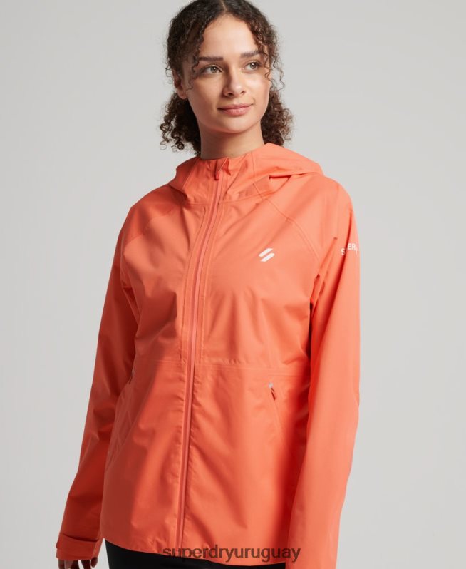 uy Superdry mujer chaqueta impermeable coral DT2N8Z5488 ropa