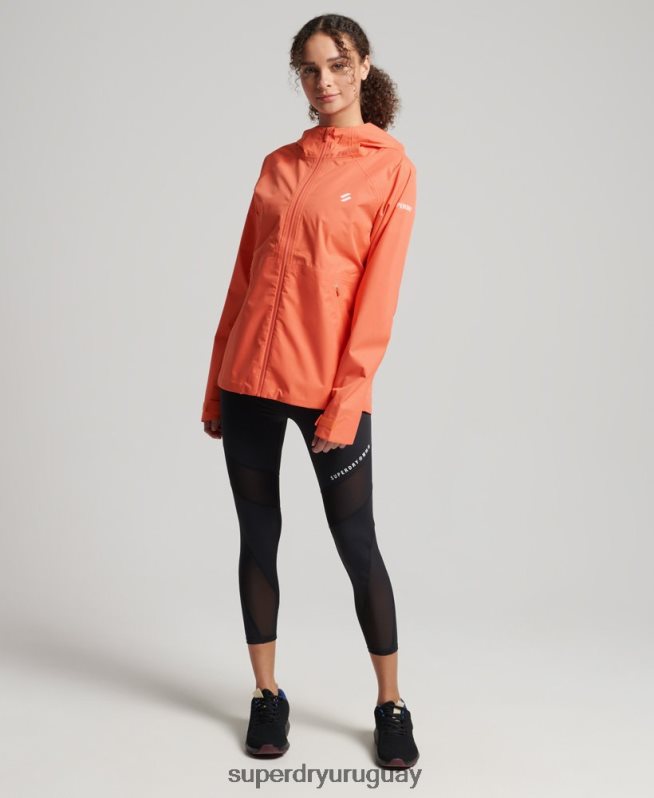 uy Superdry mujer chaqueta impermeable coral DT2N8Z5488 ropa