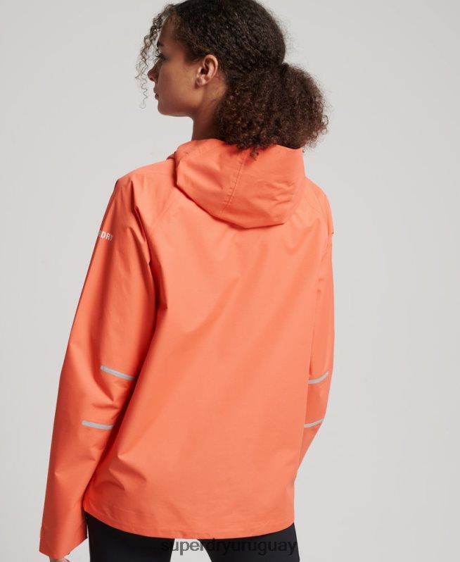 uy Superdry mujer chaqueta impermeable coral DT2N8Z5488 ropa