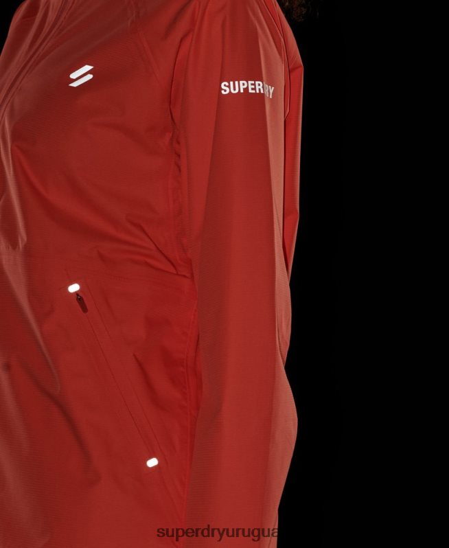 uy Superdry mujer chaqueta impermeable coral DT2N8Z5488 ropa