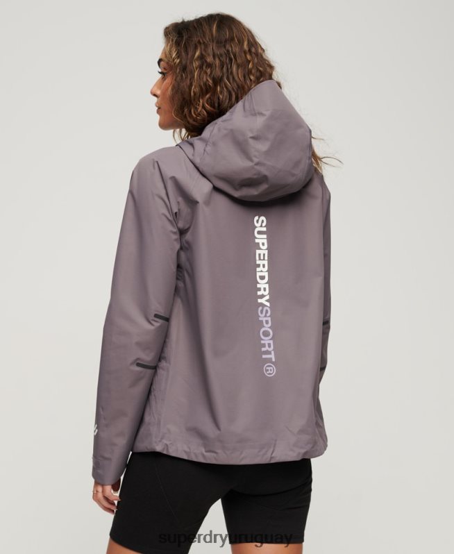 uy Superdry mujer chaqueta impermeable gris DT2N8Z2230 ropa