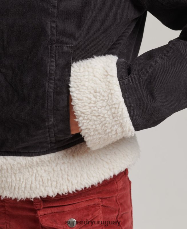 uy Superdry mujer chaqueta indie con forro de borreguito marrón DT2N8Z5469 ropa
