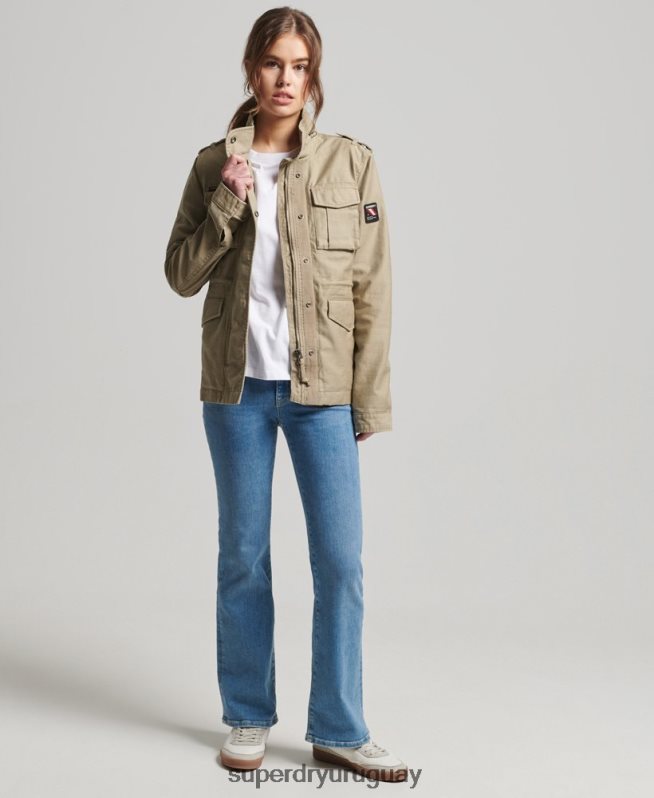 uy Superdry mujer chaqueta m65 antigua broncearse DT2N8Z3525 ropa