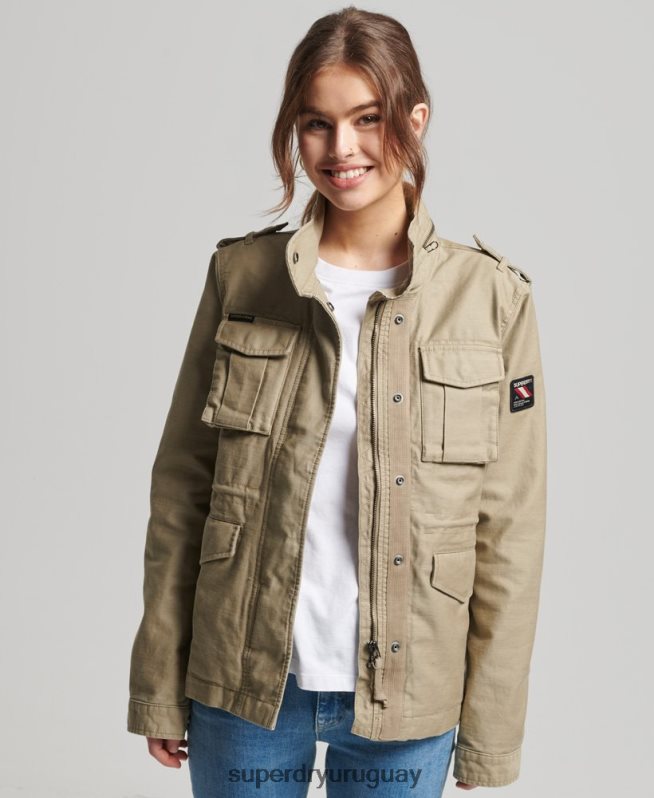 uy Superdry mujer chaqueta m65 antigua broncearse DT2N8Z3525 ropa
