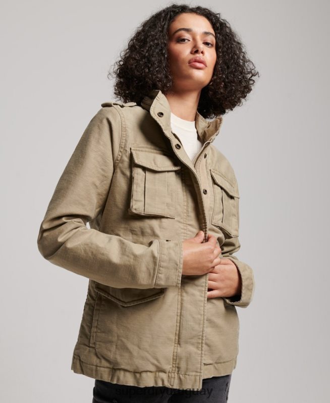 uy Superdry mujer chaqueta m65 antigua broncearse DT2N8Z3534 ropa