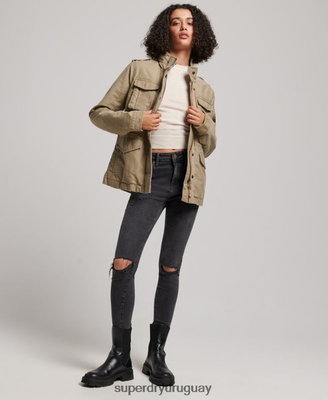 uy Superdry mujer chaqueta m65 antigua broncearse DT2N8Z3534 ropa
