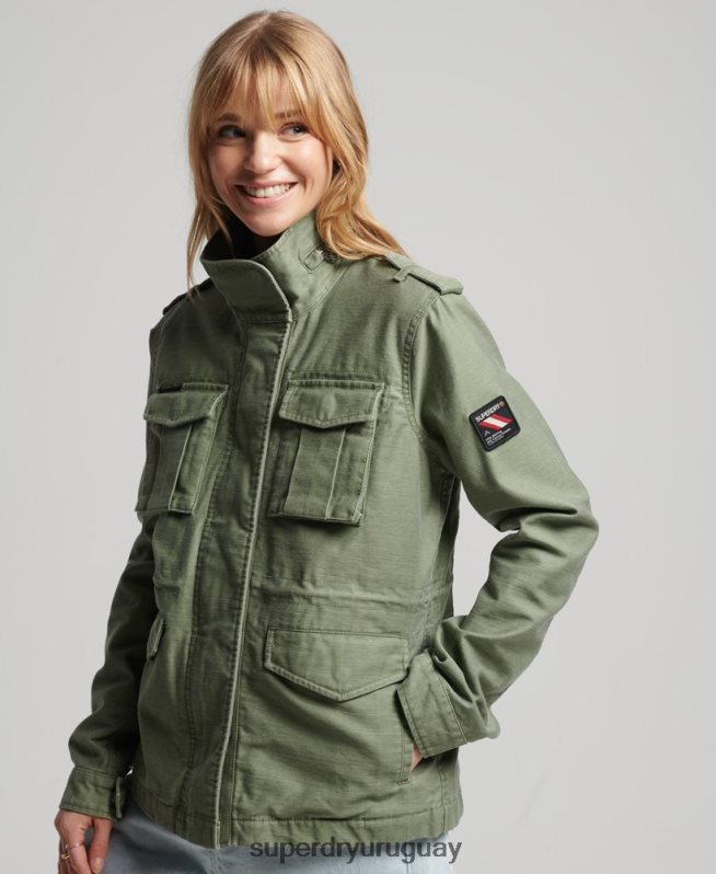 uy Superdry mujer chaqueta m65 antigua caqui DT2N8Z3516 ropa