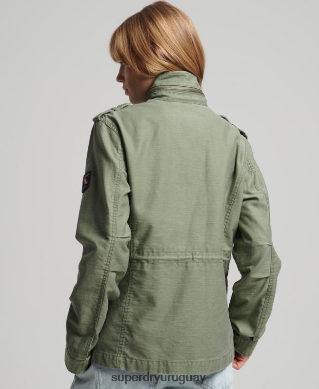 uy Superdry mujer chaqueta m65 antigua caqui DT2N8Z3516 ropa