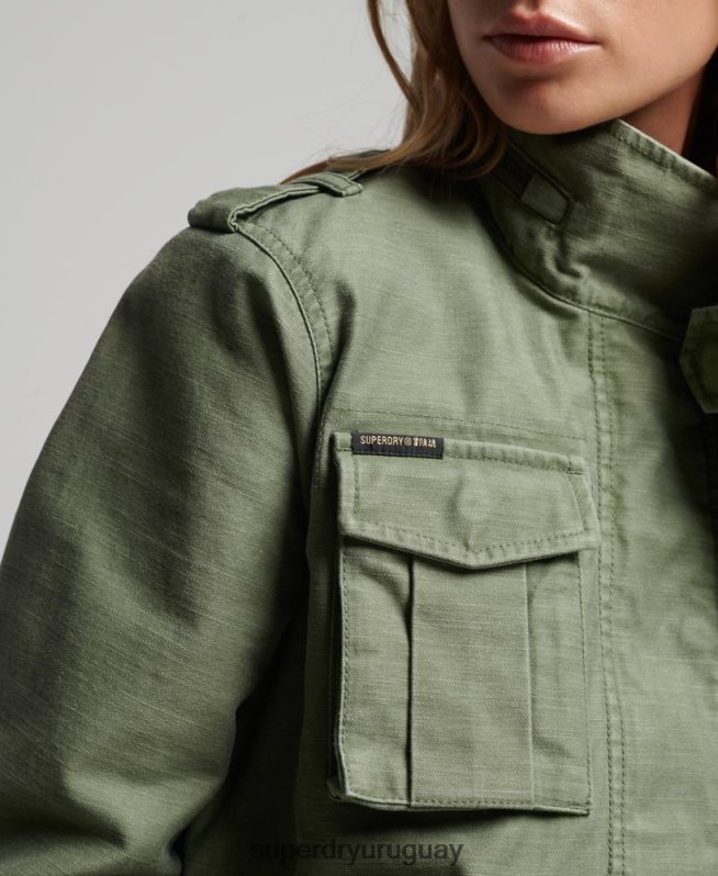 uy Superdry mujer chaqueta m65 antigua caqui DT2N8Z3516 ropa