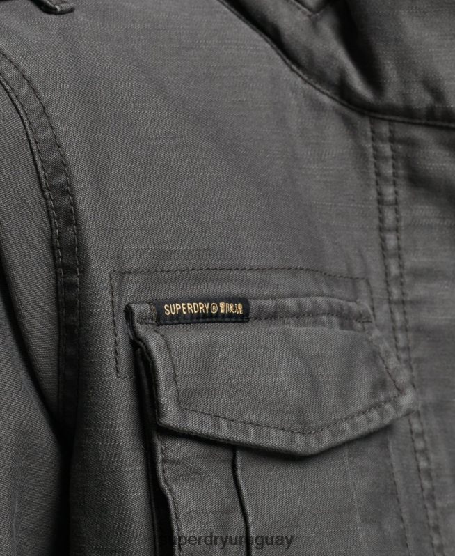 uy Superdry mujer chaqueta m65 antigua gris oscuro DT2N8Z3539 ropa
