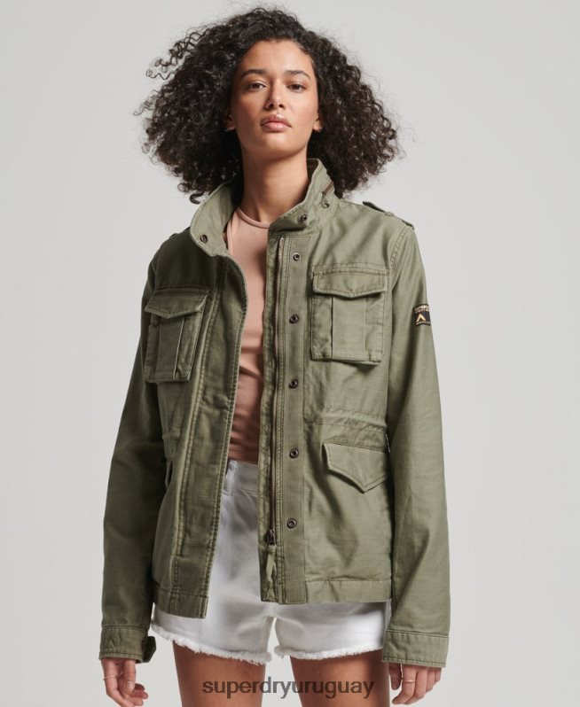 uy Superdry mujer chaqueta m65 antigua verde DT2N8Z1992 ropa