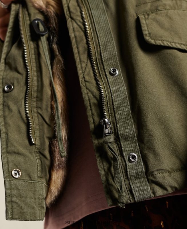 uy Superdry mujer chaqueta militar premium m65 verde DT2N8Z5595 ropa