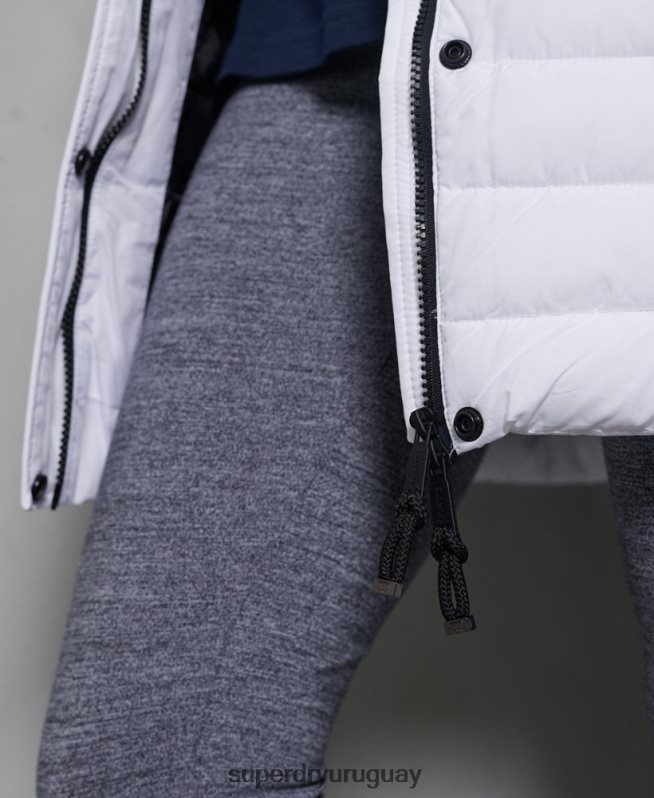 uy Superdry mujer chaqueta súper fuji blanco DT2N8Z3839 ropa