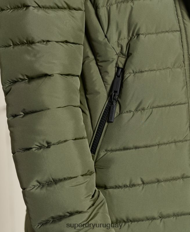 uy Superdry mujer chaqueta súper fuji caqui DT2N8Z3836 ropa