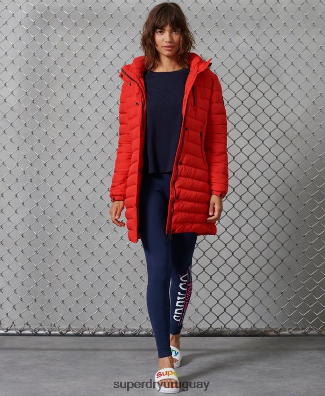 uy Superdry mujer chaqueta súper fuji rojo DT2N8Z3812 ropa