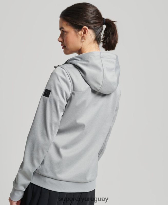 uy Superdry mujer chaqueta softshell de tecnología gris DT2N8Z5411 ropa