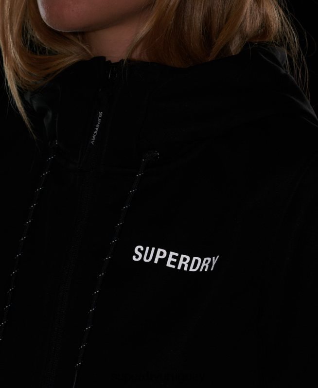 uy Superdry mujer chaqueta softshell de tecnología negro DT2N8Z5554 ropa
