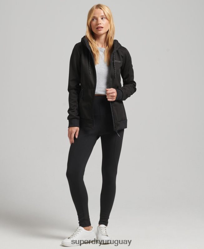 uy Superdry mujer chaqueta softshell de tecnología negro DT2N8Z5554 ropa
