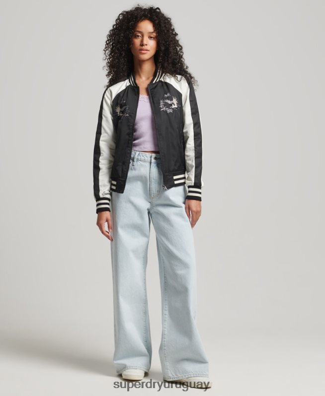 uy Superdry mujer chaqueta suika negro DT2N8Z3840 ropa