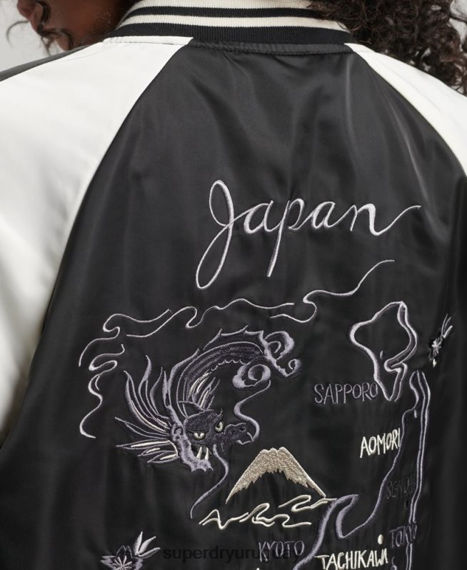 uy Superdry mujer chaqueta suika negro DT2N8Z3840 ropa