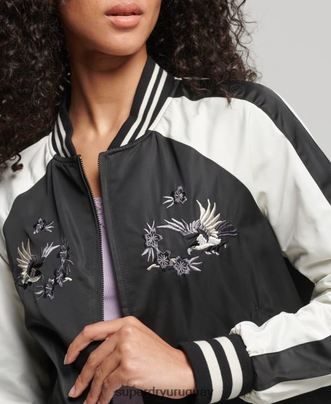 uy Superdry mujer chaqueta suika negro DT2N8Z3840 ropa