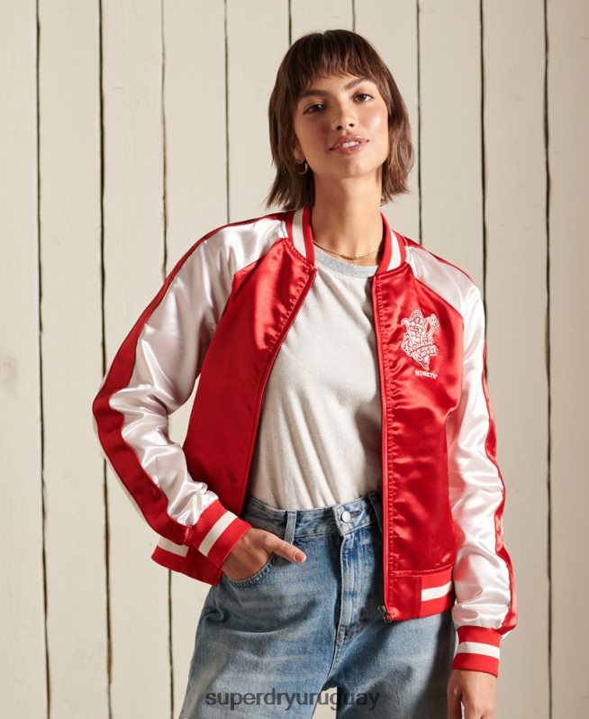 uy Superdry mujer chaqueta suika rojo DT2N8Z5522 ropa