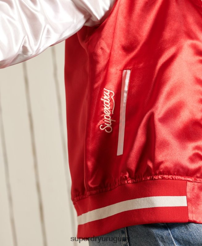uy Superdry mujer chaqueta suika rojo DT2N8Z5522 ropa