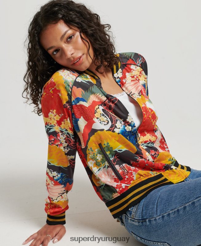 uy Superdry mujer chaqueta suikajan con estampado vintage multi DT2N8Z3521 ropa