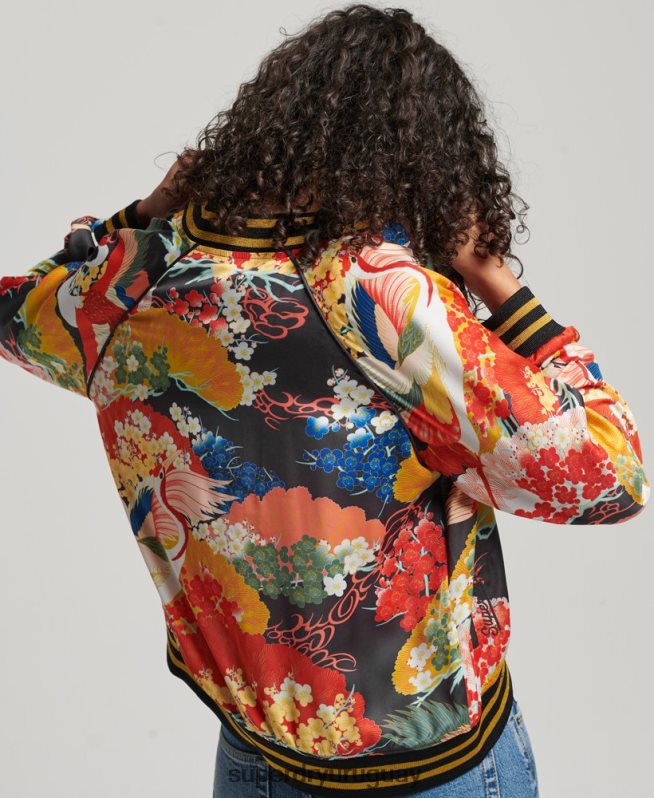 uy Superdry mujer chaqueta suikajan con estampado vintage multi DT2N8Z3521 ropa