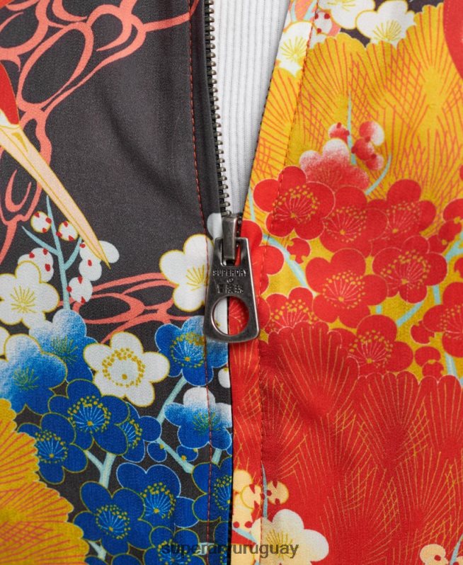 uy Superdry mujer chaqueta suikajan con estampado vintage multi DT2N8Z3521 ropa