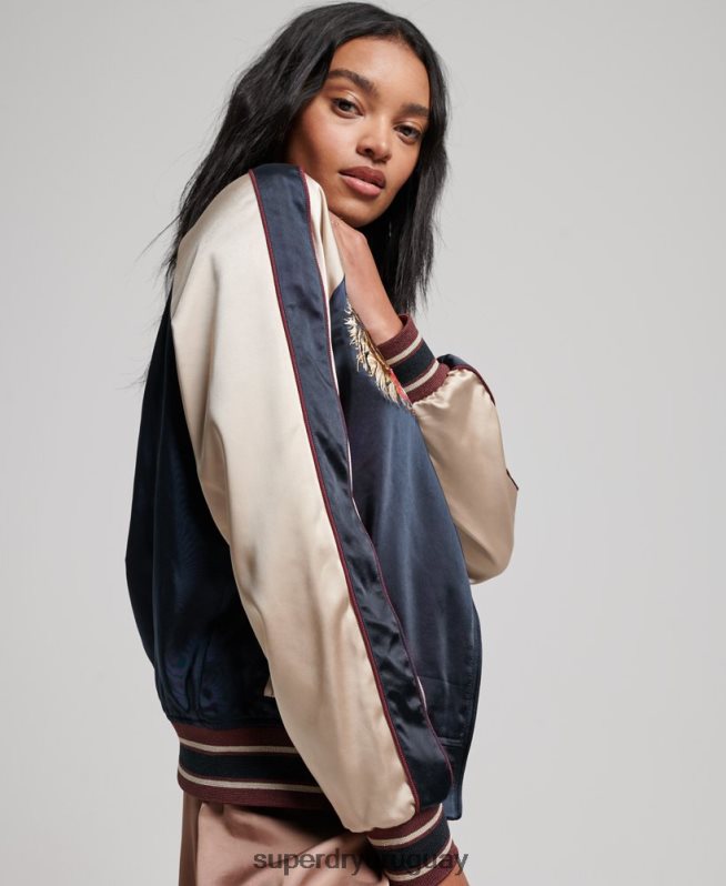 uy Superdry mujer chaqueta sukajan bordada vintage Armada DT2N8Z3512 ropa