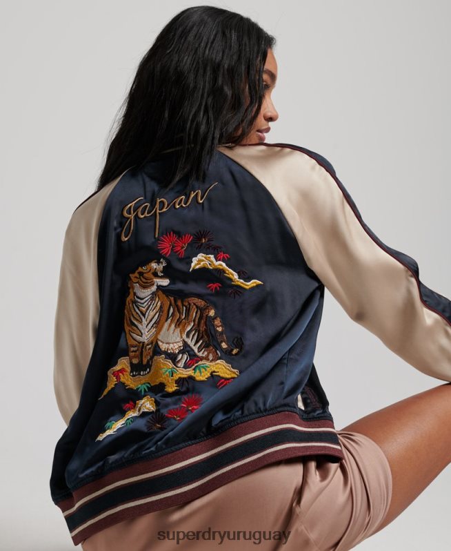 uy Superdry mujer chaqueta sukajan bordada vintage Armada DT2N8Z3512 ropa