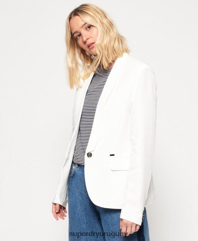 uy Superdry mujer chaqueta superlativa blanco DT2N8Z3859 ropa