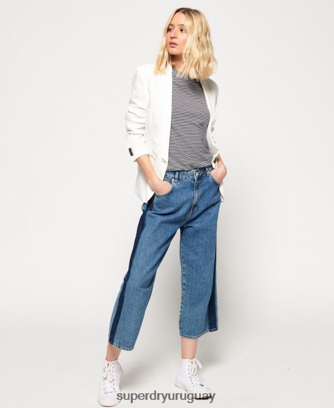 uy Superdry mujer chaqueta superlativa blanco DT2N8Z3859 ropa
