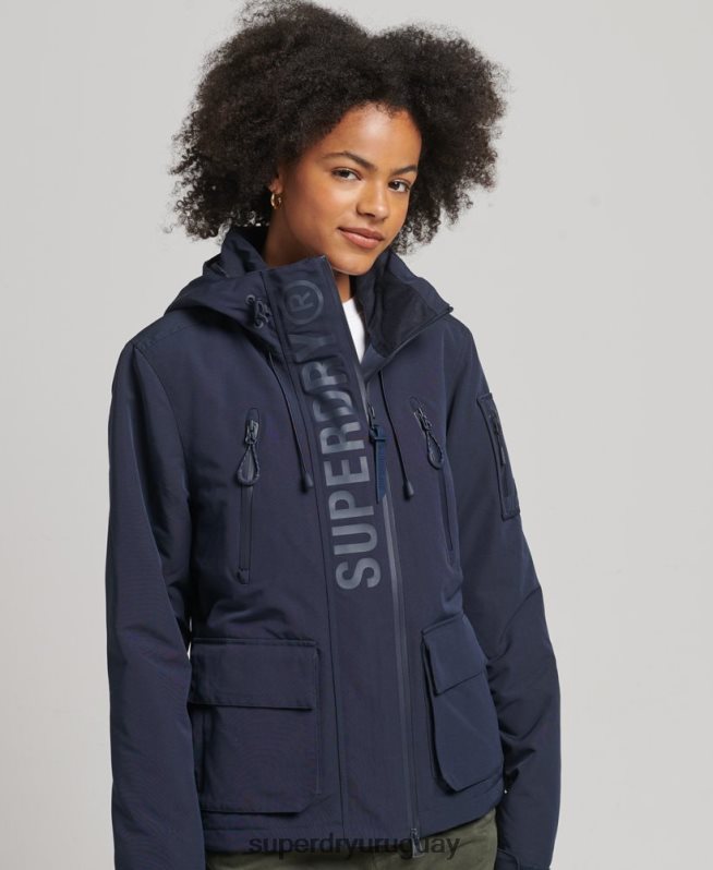 uy Superdry mujer cortavientos con capucha ultimate sd Armada DT2N8Z3587 ropa