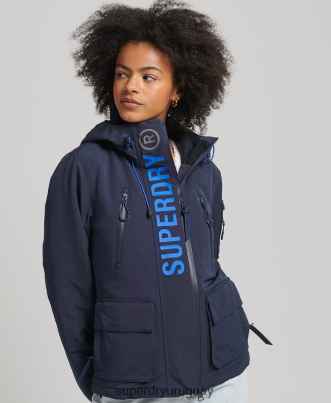 uy Superdry mujer cortavientos con capucha ultimate sd Armada DT2N8Z3664 ropa
