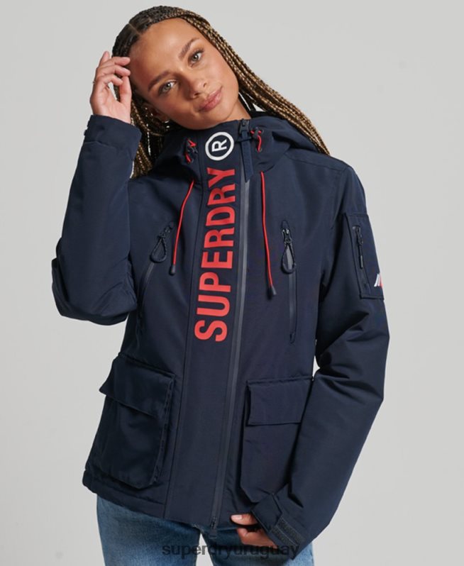 uy Superdry mujer cortavientos con capucha ultimate sd Armada DT2N8Z3738 ropa