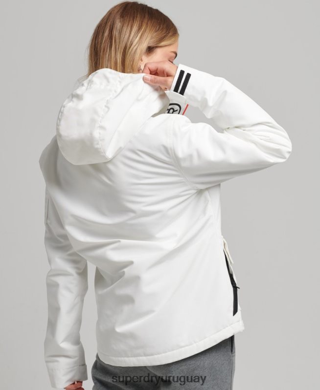 uy Superdry mujer cortavientos con capucha ultimate sd blanco DT2N8Z3821 ropa