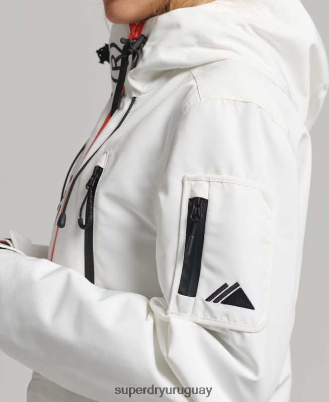 uy Superdry mujer cortavientos con capucha ultimate sd blanco DT2N8Z3821 ropa