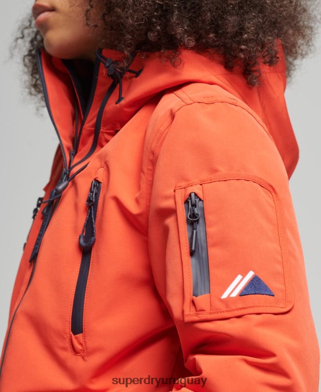 uy Superdry mujer cortavientos con capucha ultimate sd naranja DT2N8Z3663 ropa