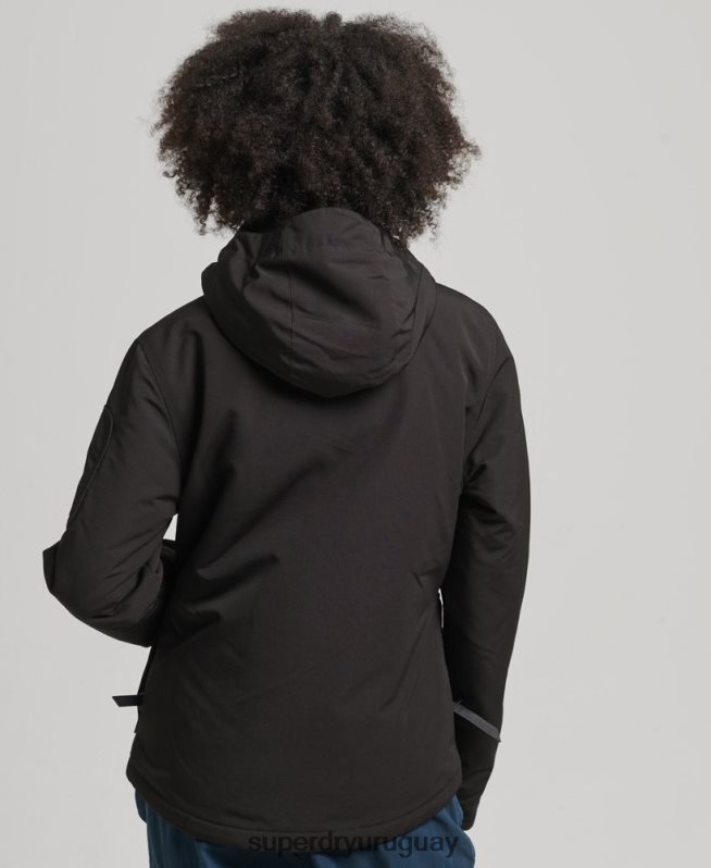 uy Superdry mujer cortavientos con capucha ultimate sd negro DT2N8Z3742 ropa