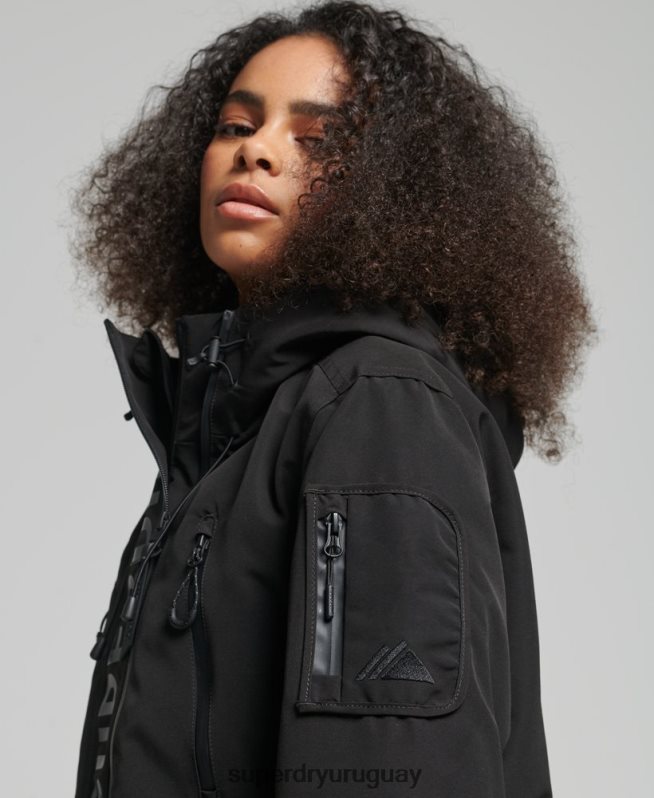 uy Superdry mujer cortavientos con capucha ultimate sd negro DT2N8Z3806 ropa
