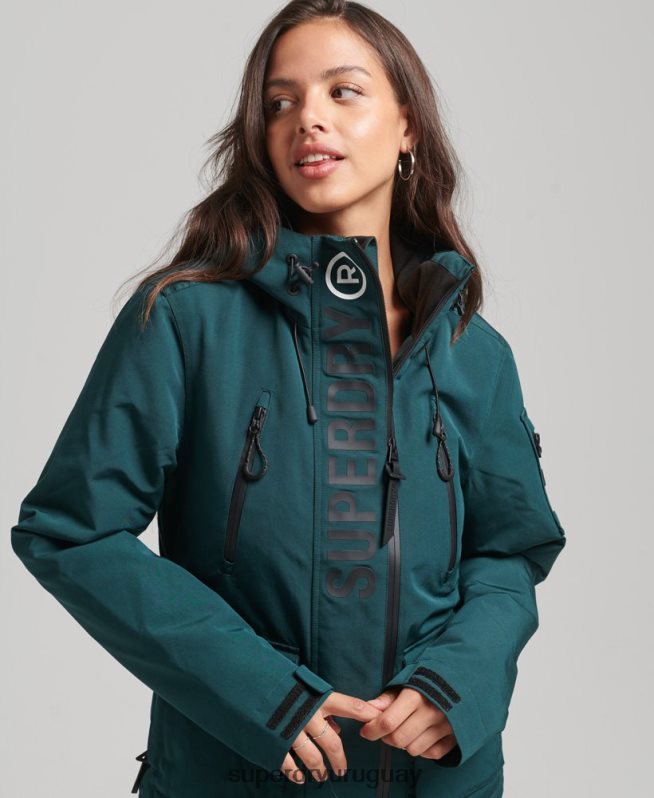 uy Superdry mujer cortavientos con capucha ultimate sd verde DT2N8Z3629 ropa