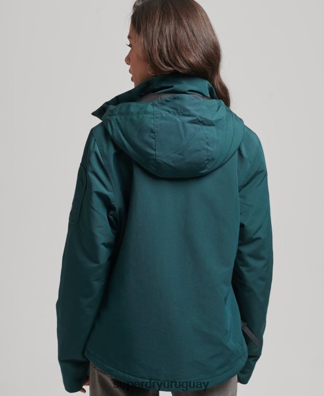 uy Superdry mujer cortavientos con capucha ultimate sd verde DT2N8Z3629 ropa