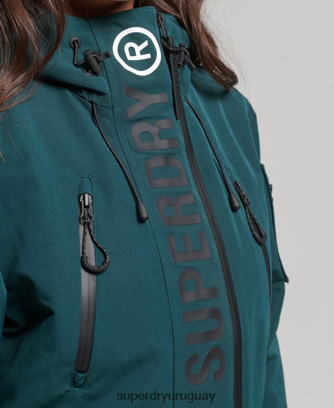 uy Superdry mujer cortavientos con capucha ultimate sd verde DT2N8Z3629 ropa