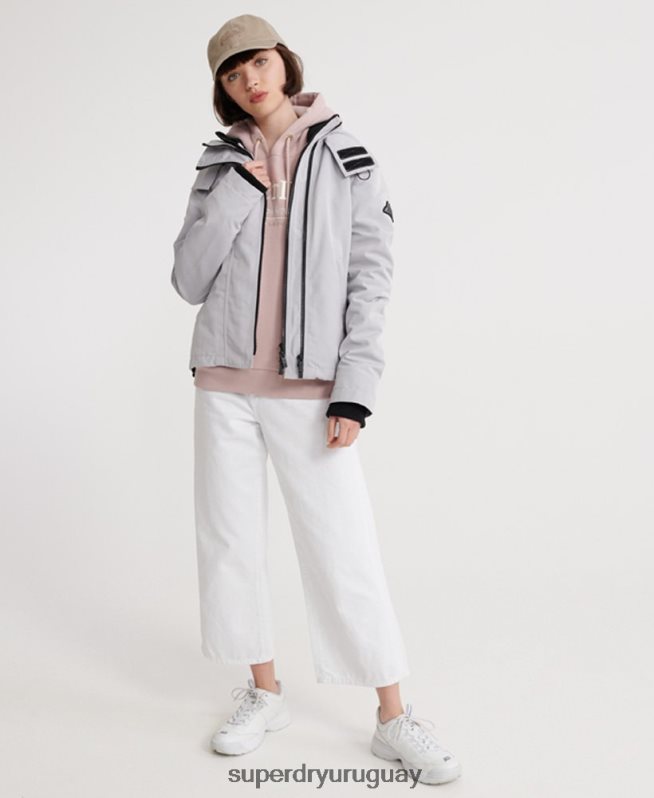 uy Superdry mujer cortavientos técnico ottoman sd crema DT2N8Z5704 ropa