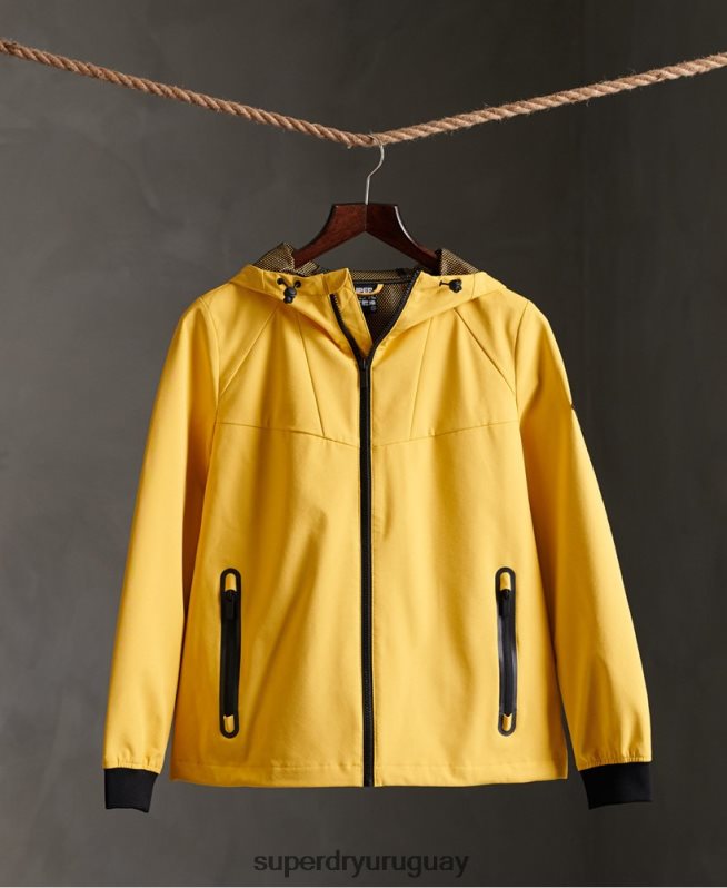 uy Superdry mujer eco playa cagoule amarillo DT2N8Z5608 ropa