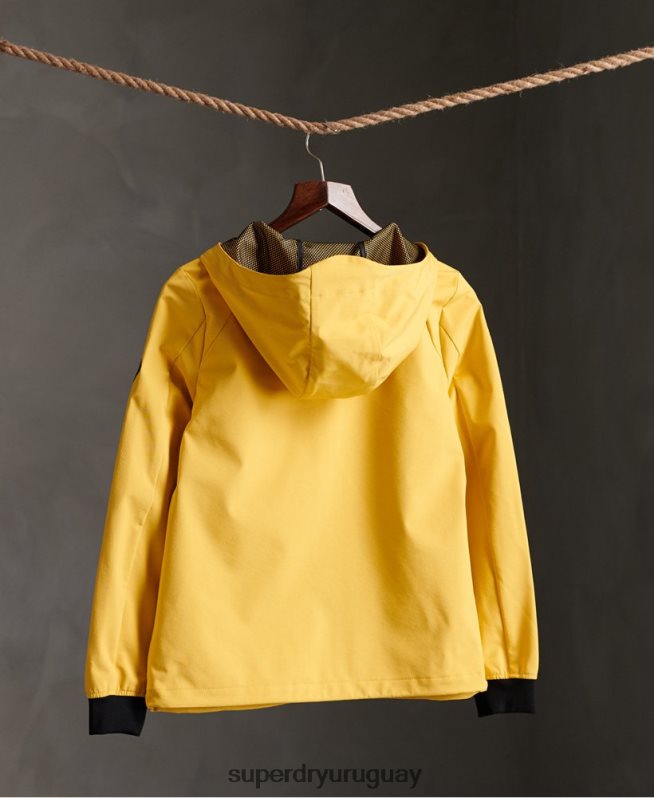 uy Superdry mujer eco playa cagoule amarillo DT2N8Z5608 ropa